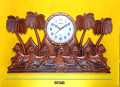 Lucky 7 Horse Wall Clock for Home Decor, Living Room, Hall and Office ( Brown ). 