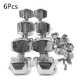 Guitar Accessories Semi-closed Guitar String Peg Locking Tuners Machine Heads String Tuning Pegs Zinc Alloy String Button Tuner Electric Guitar. 