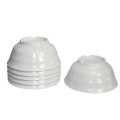 Set Of 6 White Melamine Bowl - 6 Inches. 