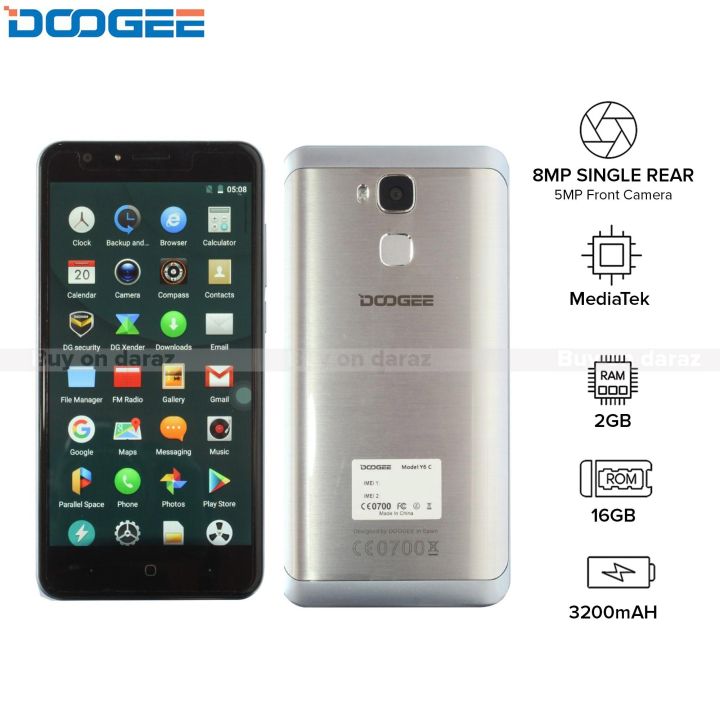 DOOGEE Y6C (2 GB RAM / 16 GB ROM) 5.5 Inch Screen - Silver