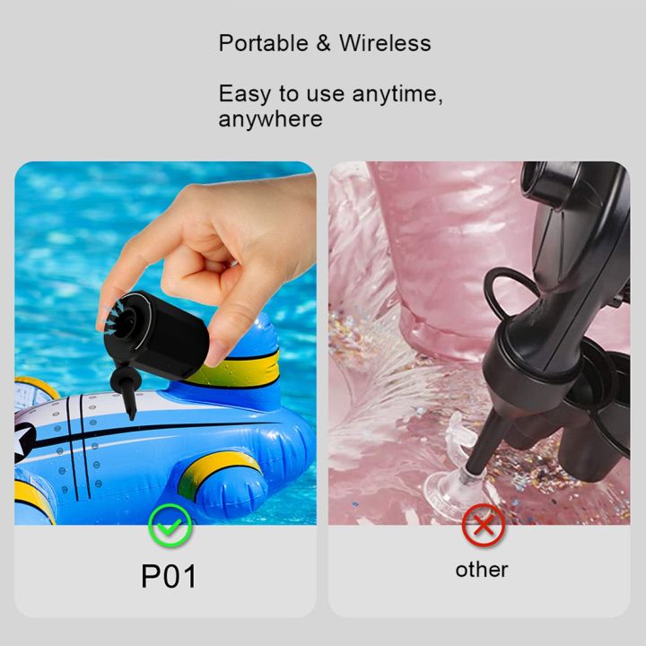 NAMUNY%20Portable%20Wireless%20Air%20Pump%20Kits%20Electric%20Rechargeable%20Ultralight%20Inflator%20Inflate%20for%20Sleeping%20Pad%20Camping%20Mattres%20Black%20-%20Image%205