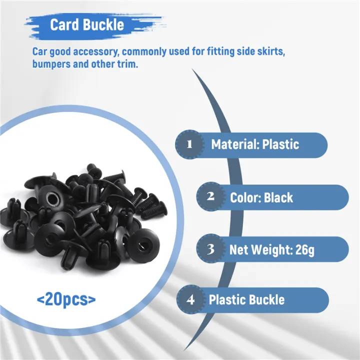 NAMUNY%2020%20Pcs%208mm%20Hole%20Push%20in%20Expanding%20Screw%20Panel%20Clips%20Plastic%20Rivet%20Black%20-%20Image%207