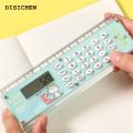 DISICHEN Profesional 2 in 1 15cm Ruler Calculator 8-Digits Electronic Calculator Pocket Mini Stationery Math Toys School Multi-functional Calculator. 