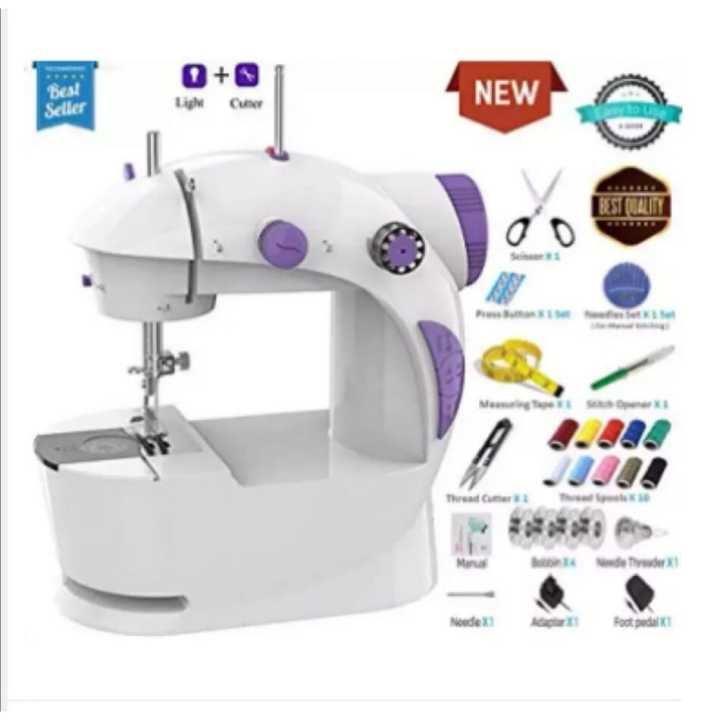 Portable Mini Sewing Machine-White