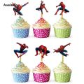 Aweisuan spiderman birthday decorations 24 s Superhero Spiderman Cu ake Toppers Happy Birthday Party Supplies Spidery Cake Toppers For Kids Decorations Supplies GiftBalloons. 