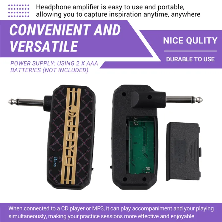 JAERBEE%20Mini%20Amp%20Electric%20Bass%20Headphone%20Amplifier%203.5mm%20Plug%20Play%20Auxiliary%20Audio%20Input%20Bass%20Connect%20CD%20MP3%20Player%20-%20Image%202