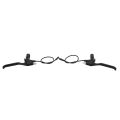 1 Pair Durable Aluminum Alloy Electric Bike Brake Lever Waterproof Plug Black Bicycle Brake Handle 3 Pin Brake Handle Mountain Bike. 
