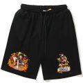 Luffy Anime Printed Half Pant Shorts For Men - Black | Fashion Cotton Casual Half pant Shorts For Men. 