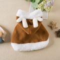 Pet Dog Cat Christmas Clothes Little Red Riding Hood Cloak Antler Shawl Cape Christmas Costume BRYT. 