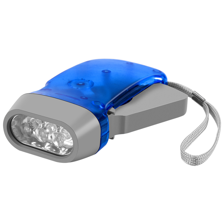 3 LED Dynamo Wind Up Flashlight Hand-pressing Crank No Battery Torch