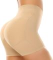 High waisted butt lifting padded shapewear shorts underwear Slimming tummy control shaper seamless hip pads. 