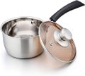 Duo Le Bao Stainless Steel Saucepan With Glass Lid Kitchen Cooking Utensil 16CM. 