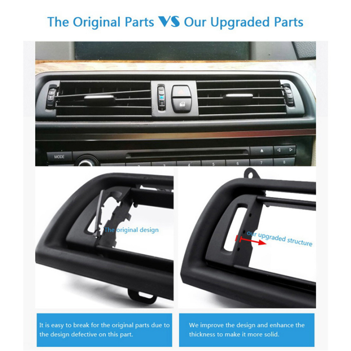 FORIDE%202X%20Plated%20Black%20Dashboard%20Central%20Air%20Conditioner%20Vent%20Grille%20Complete%20Assembly%20for%205%20Series%20F10%20F11%20F18%2064229209136%20-%20Image%205