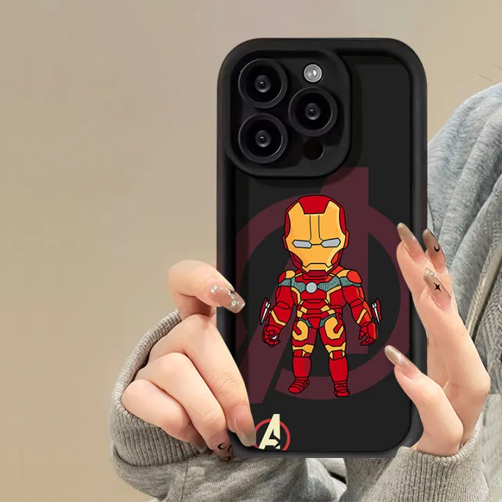 Marvel%20Spider-Man%20Phone%20Case%20Compatible%20For%20IPhone%2011%20XR%2014%2013%2015%2012%2011%20Pro%20Max%207Plus%207%206%208%206S%20Plus%20X%20XS%20MAX%20Captain%20America%20Shockproof%20Cover%20-%20Image%203