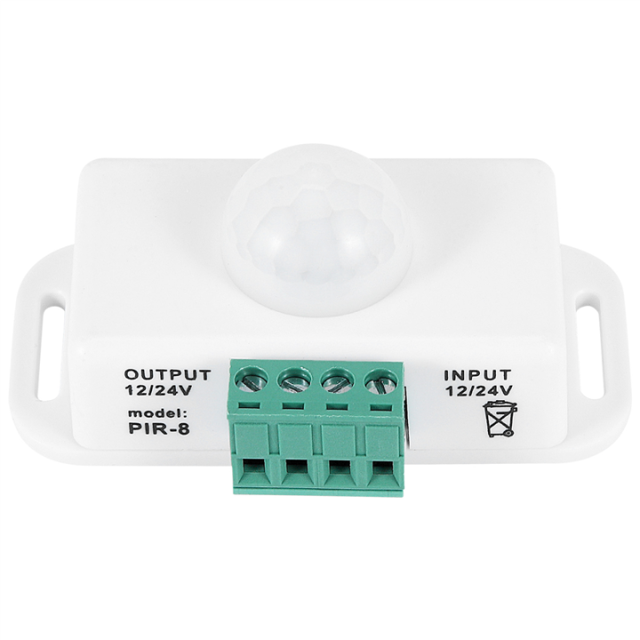 DC 12V 24V PIR Motion Sensor Function Controller LED Switch Body Infrared Switch Motion Timer White for LED Strips