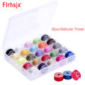 25Pcs Multicolor Bobbin Thread Polyester Thread Spools Sewing Machine Bobbins with Storage Box for Embroidery Sewing Accessories. 