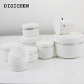 DISICHEN New style 20Pcs/sets 20/30/50/100g Refillable Bottles Travel Face Cream Lotion Cosmetic Container White Plastic Empty Makeup Jar Pot. 