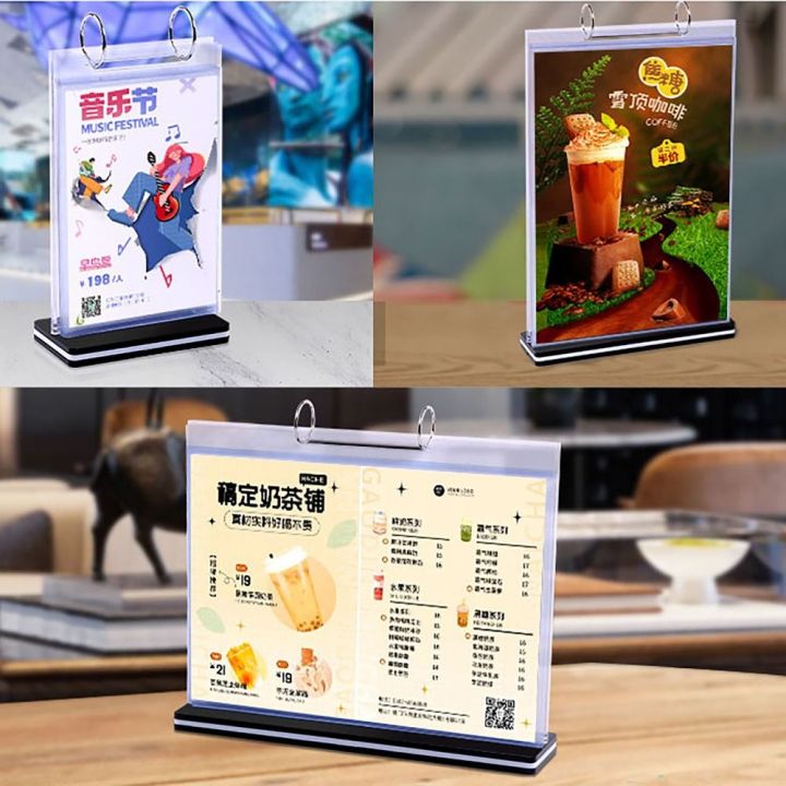 Durable A4 A5 A6 Table Menu Stand Waterproof Pageable Pocket Display ...