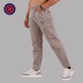 Nepster Mud Grey Solid Premium Cotton Box Zipper Cross Cargo Pant For Men - Fashion | Cargo Pants For Men | Men's Wear |. 