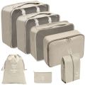 7 Pcs Set New Large Capacity Travel Organizer Set with Zipper Folding Suitcase Packing Cubes Portable Wardrobe Clothes Organization. 