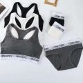 Set Of Two Stylish Women Bra Panty Set Free Size Black And White Color - Fashion | Bra For Women | Panties For Women. 