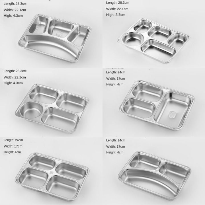 Rectangular%20Divided%20Stainless%20Steel%20Dinner%20Plate%20Thickened%20Deepened%20Fast%20Food%20Plate%20Stackable%20Lunch%20Container%20Tray%20Canteen%20-%20Image%202