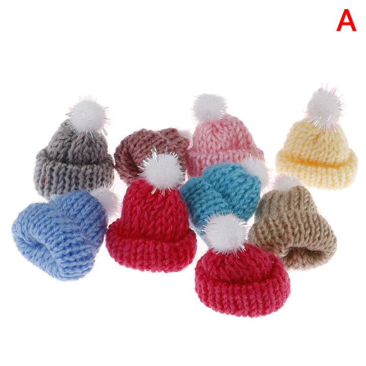 10Pcs%203.5CM%20Mixed%20Woolen%20Yarn%20Mini%20Hat%20Cap%20Headwear%20Garment%20Doll%20Craft%20Materials%20-%20Image%207