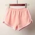 Girls Elastic Waist Contrast Binding Shorts. 