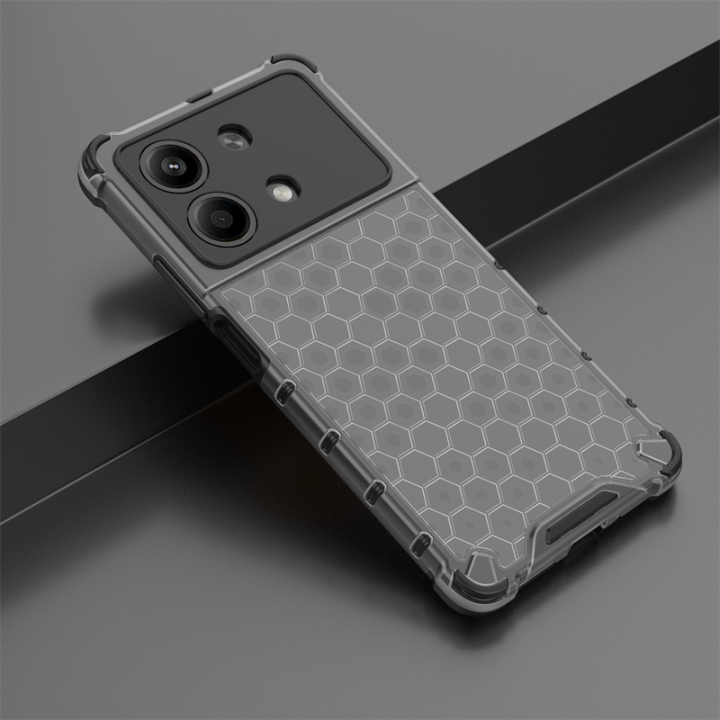 Case%20For%20Xiaomi%20Poco%20X6%20Neo%205G%20Transparent%20Honeycomb%20,%20%5BAnti-Scratch%20Hard%20PC%20Back%20Back%20+%20Soft%20TPU%20Bumper%5D%20%20Shockproof%20Cover%20Xiaomi%20Poco%20X6%20Neo%205G%20-%20Image%209