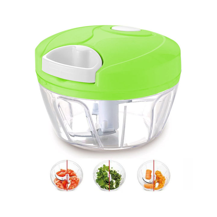 Easy Spin Veg Cutter Fruit Nut Onion Chopper // Hand Pull Grinder Mixer Food Processor Spice Cutter, Mincer, Blender (1Pcs)