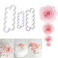 Set of 3 Cake Decorating Gumpaste Sugar Craft Easiest Rose Ever Cutter Fondant Cookie Cutter Rose Flower Maker. 
