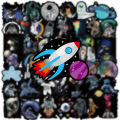 Artsy Home 25/50 Pcs Graffiti Astronaut Outer Space Stickers. 