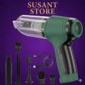 Handheld Vacuum Cleaner and Blower Cordless 12000pa Strong Suction Power 120W Powerful Car Vacuum Cleaner and Blower Portable Rechargeable Car Vacuum Cleaner Cordless Air Blower for Car, Computer, Pet. 