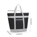 NAMUNY Insulated Cooler Bag, Reusable 40L Soft Cooler Bags, Cooler Leak Proof Portable Thermal Bags for Groceries Beach Black. 