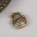 Pure Copper Lucky Cat Keychain DIY Jewelry Hanging Accessories Keyring Pendant MNP. 