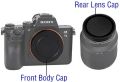 Front Body Cap Rear Lens Cap For Sony A6000 A6300 A6400 A6500 A6000 Camera. 