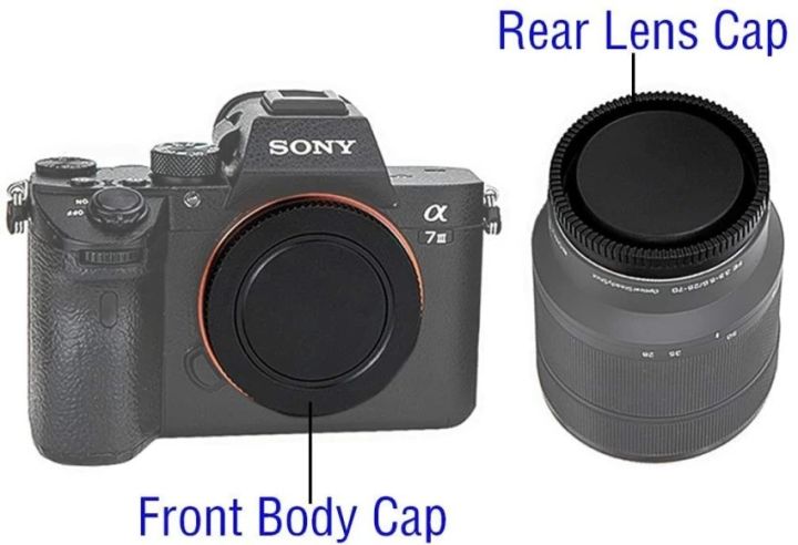 Front Body Cap Rear Lens Cap For Sony A6000 A6300 A6400 A6500 A6000 Camera