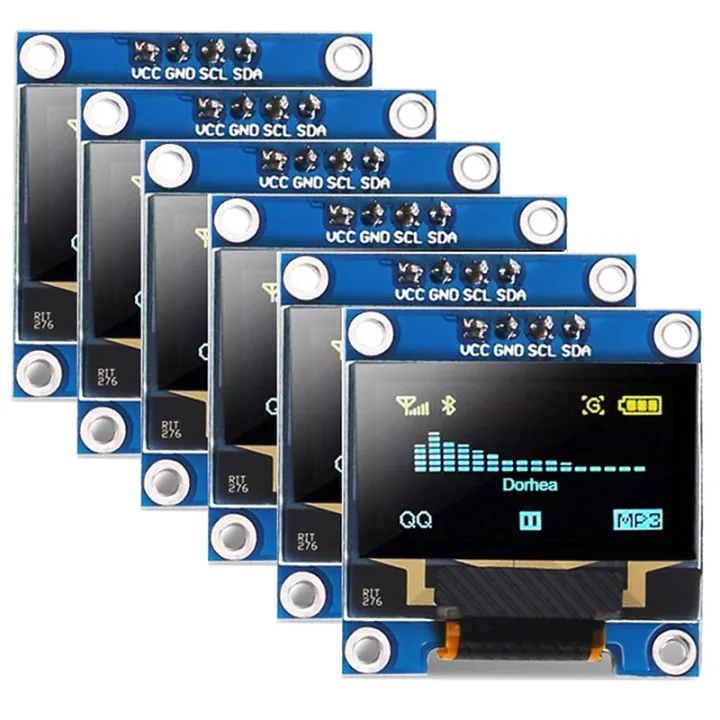 Arduino Square D Screen I2C LCD Screen 6-Pack 0.96