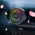 Portable 3 IN Car Atmosphere Fan Stereoscopic Rotation Car Outlet Fan with Clip LED Atmosphere Light Car Air Freshener Automobile. 