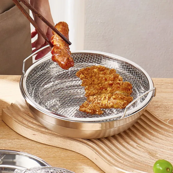 Multi-purpose Stainless Steel Oil Filter Tray Rust-proof Mesh Air Fryer ...