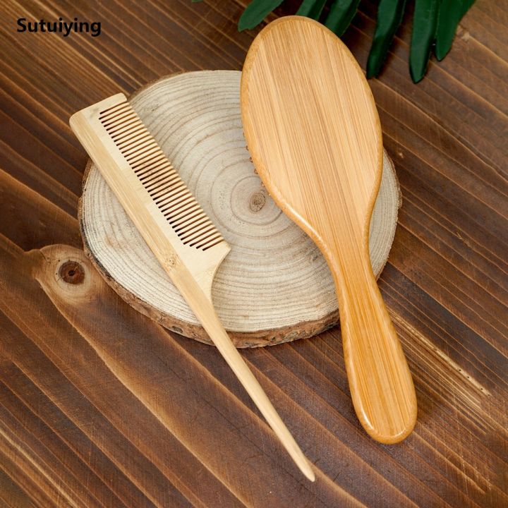 Sutuiying%201PC%20Professional%20Hair%20Brush%20Pointed%20Tail%20Wooden%20Comb/Large%20New%20Bamboo%20Air%20Cushion/Mini%20Travel%20Size/Boar%20Bristle%20-%20Image%204