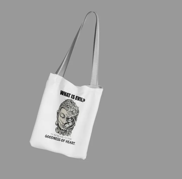 What%20is%20Evil%20%7C%20Buddha%20Graphic%20Printed%20%7C%20White%20Tote%20Bag%20for%20Men%20&%20Women%20%7C%20Eco-Friendly%20Reusable%20Shopping%20Bag%20-%20Image%202