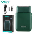 VGR Portable Car Travel Single Blade Male Men Mini Push Alternative Beard Trimmer Razor Cordless Electric Shaver Hair Removr. 