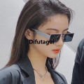 Difutagui Original [ New ] Large Square Frame Sunglasses 2021 Hong Kong Style New Fashion Vintage Sunglasses TikTok Hip Hop Disco Sun Glasses. 