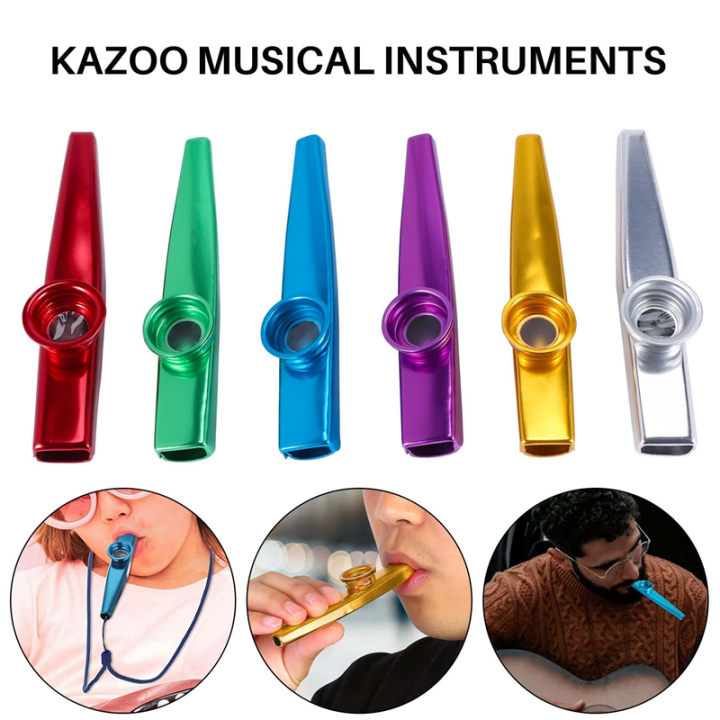 Kqueebee%2024-Pack%20Metal%20Kazoos%20with%2024%20Pcs%20Kazoo%20Flute%20Diaphragms%206%20Colors,Good%20Companion%20for%20Ukulele,%20Violin,%20Guitar,%20Piano%20-%20Image%205