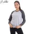 J.Fisher Cotton Fleece Baseball Sweatshirt For Women (V2). 