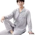Full Sleeves Cotton Printed Pajama Set for Men. 
