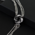 Xujiguanghui Movie Algerian Loveknot Necklace Vesper Lynd Casino Royale Bond Girl Love Knot Necklace Vintage Silver Plated Women Jewelry. 