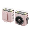 Small Speakers Magnetic Back Clip Mini Bluetooth Speaker Time Display Night Light Wireless Speaker Built in Microphone Led Lighting Portable Speaker Outdoor Player. 