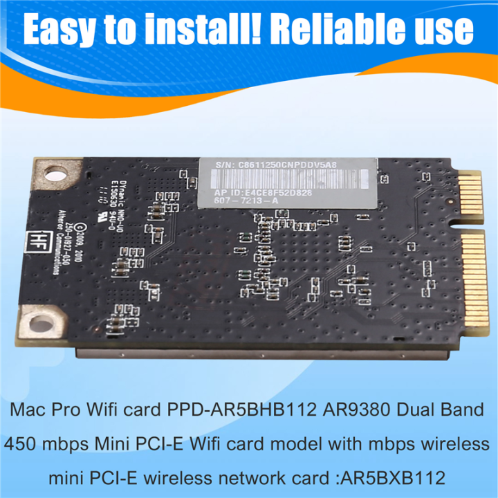 AR5BXB112 AR9380 Dual Band 450Mbps Mini PCI-E Wireless Card 450Mbps ...